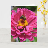 Elegante roze bloemen bloem moeder madeliefje honi kaart (Gele Bloem)