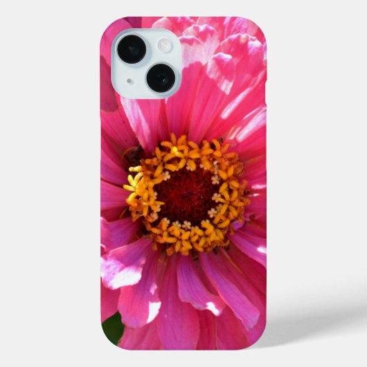 Elegante roze bloemen bloem Pink Zinnia Case-Mate iPhone Case (Achterkant)