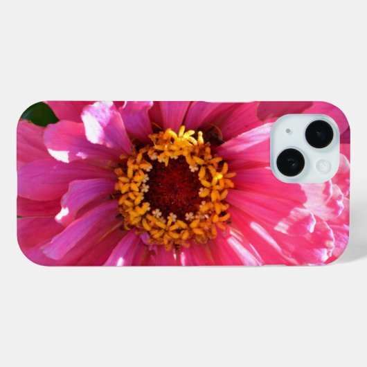 Elegante roze bloemen bloem Pink Zinnia Case-Mate iPhone Case (Achterkant (horizontaal))