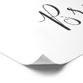 Elegante Roze Bloemen Boho Bruiloft Feest Poster (Hoek)