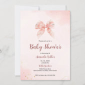 Elegante Roze Bloemen Boog Baby shower Uitnodiging (Voorkant)