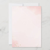 Elegante Roze Bloemen Boog Baby shower Uitnodiging (Achterkant)