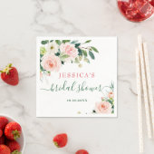 Elegante Roze Bloemen Bruidsmeisjesfeest Servet (Insitu)