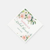 Elegante Roze Bloemen Bruidsmeisjesfeest Servet (Hoek)