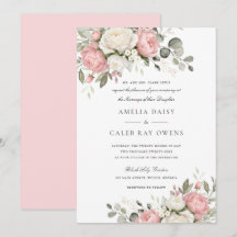 Elegante Roze Bloemen Bruiloft