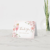 Elegante Roze Bloemen Brunch & Bubbelende Bruids-S