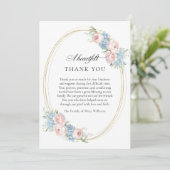 Elegante Roze Bloemen Christelijke Begrafenis Dank Bedankkaart (Staand voorkant)