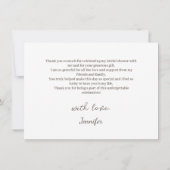 Elegante roze bloemen Dank u Vrijgezellenfeest Bedankkaart (Achterkant)