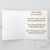 Elegante roze bloemen denken aan je gevouwen Kaart (Binnen)