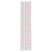 Elegante Roze Bloemen en Eucalyptus Greenery Baby  Korte Tafelloper (Voorkant)