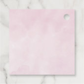 Elegante roze bloemen en groen - bruidsdouche  bedankjes labels (Achterkant)