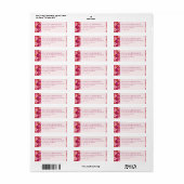 Elegante Roze Bloemen Etiket (Full Sheet)