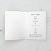 Elegante roze bloemen foto begrafenis gedenkteken programma (Binnen)