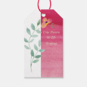 Elegante Roze Bloemen Gift Labels Cadeaulabel (Voorkant)