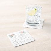 Elegante Roze Bloemen Grijs & Wit Leuke Feiten Tro Kartonnen Onderzetters (Insitu)