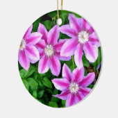 Elegante roze bloemen groen botanische keramisch ornament (Links)