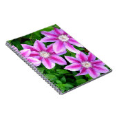 Elegante roze bloemen groen botanische notitieboek (Rechterzijde)