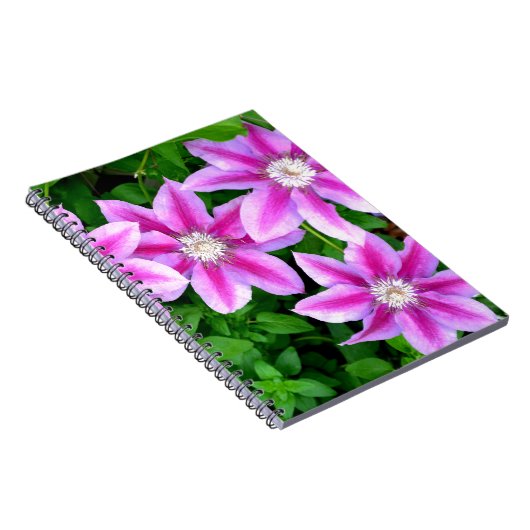 Elegante roze bloemen groen botanische notitieboek (Rechterzijde)