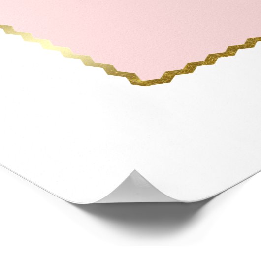 Elegante roze bloemen Heilige Communie Welkomstbor Poster (Hoek)