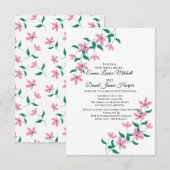 Elegante Roze Bloemen  Kaart (Voorkant / Achterkant)