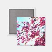 Elegante Roze bloemen Kersenbloesems Magneet (Voorkant / Achterkant)