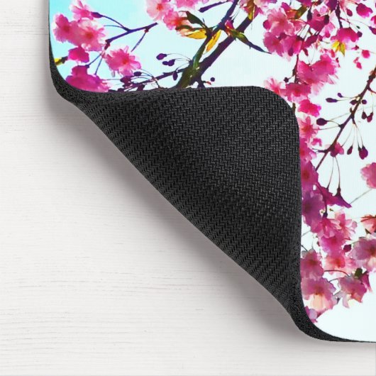 Elegante Roze bloemen Kersenbloesems Muismat (Hoek)