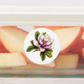 Elegante roze bloemen label Sticker set (Aangebracht)