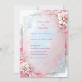 Elegante Roze Bloemen Lijst Zachte Pastel Glow bru (Voorkant)