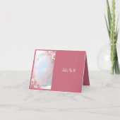 Elegante Roze Bloemen Lijst Zachte Pastel Glow bru Bedankkaart (Voorkant)
