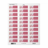 Elegante Roze Bloemen Lijst Zachte Pastel Glow bru Etiket (Full Sheet)