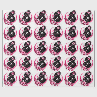 Elegante Roze Bloemen Moederschap Liefde Vrouwen Cadeaupapier