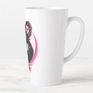 Elegante Roze Bloemen Moederschap Liefde Vrouwen Latte Mok