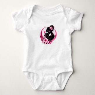 Elegante Roze Bloemen Moederschap Liefde Vrouwen Romper