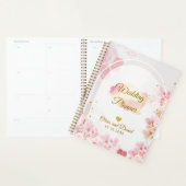 Elegante Roze Bloemen Organizer Trouwdag (Display)