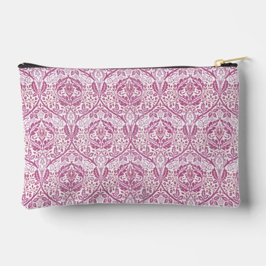 Elegante Roze Bloemen Patroon Accessoire Zakje Etui (Achterkant)