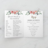 Elegante roze bloemen Quince Princess Padrinos Eve Programma (Binnen)