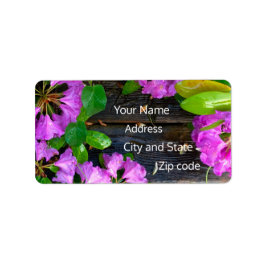 Elegante roze bloemen roze azalea's roze bloemen etiket