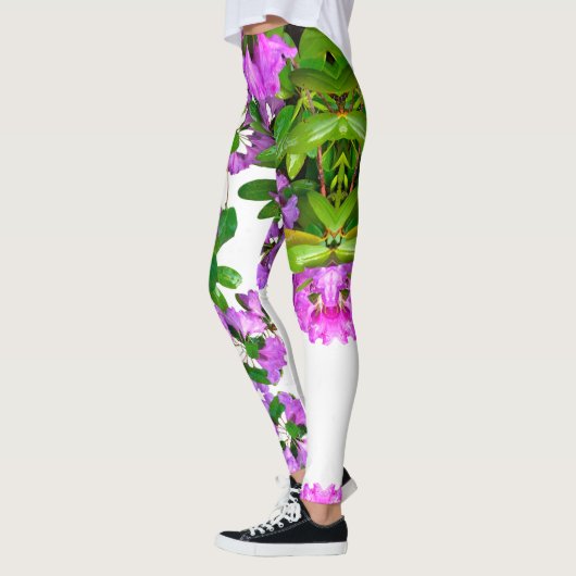 Elegante roze bloemen roze azalea's roze bloemen leggings (Links)