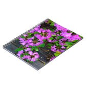 Elegante roze bloemen roze azalea's roze bloemen notitieboek (Linkerzijde)