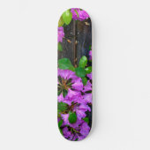 Elegante roze bloemen roze azalea's roze bloemen persoonlijk skateboard (Voorkant)