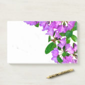 Elegante roze bloemen roze azalea's roze bloemen post-it® notes (Op bureau)