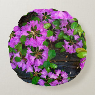 Elegante roze bloemen roze azalea's roze bloemen rond kussen