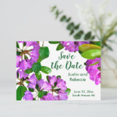 Elegante roze bloemen roze azalea's roze bloemen save the date (Staand voorkant)