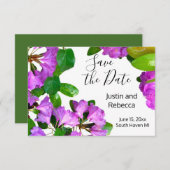 Elegante roze bloemen roze azalea's roze bloemen save the date (Voorkant / Achterkant)