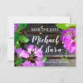 Elegante roze bloemen roze azalea's roze bloemen save the date (Voorkant)