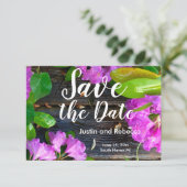 Elegante roze bloemen roze azalea's roze bloemen save the date (Staand voorkant)