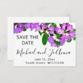 Elegante roze bloemen roze azalea's roze bloemen save the date (Voorkant / Achterkant)