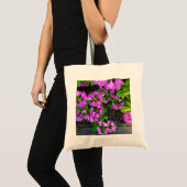 Elegante roze bloemen roze azalea's roze bloemen tote bag (Voorkant (product))