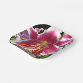 Elegante roze bloemen roze bloem tropische bloem papieren bordje (Gebogen)