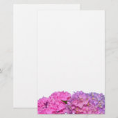 Elegante roze bloemen roze hydraea briefpapier (Voorkant / Achterkant)